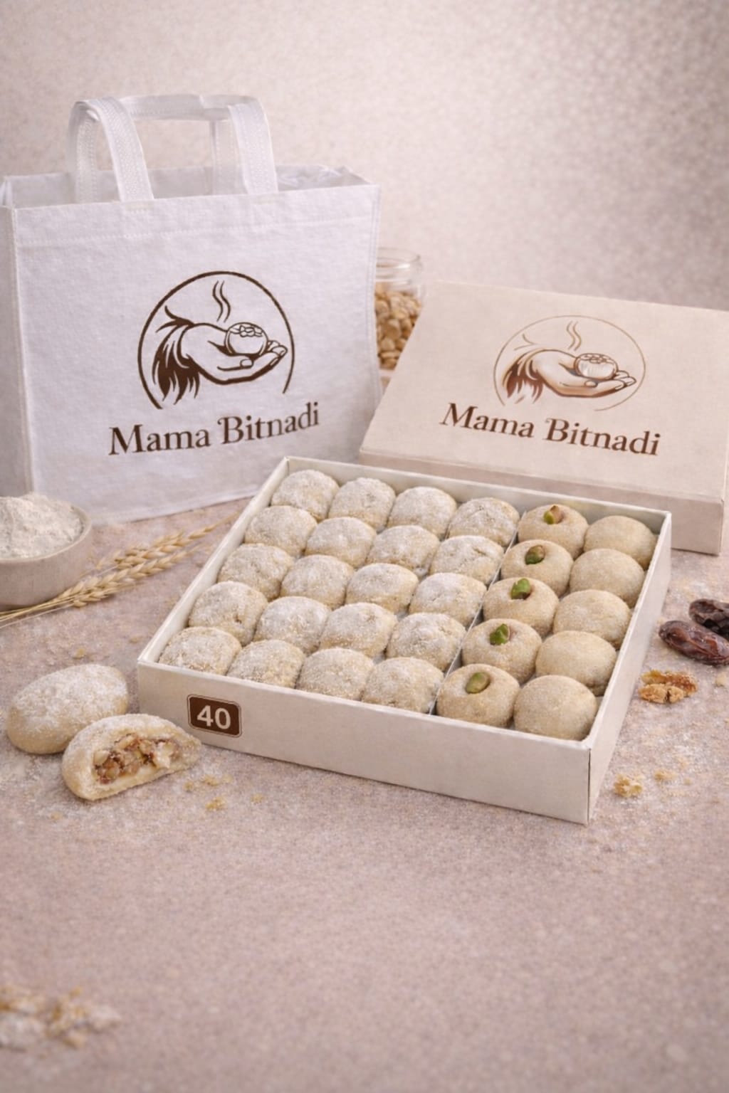Mama's Eid Box (4 Flavours of Kahk + 2 Flavours of Ghoraieba) 40 pcs
